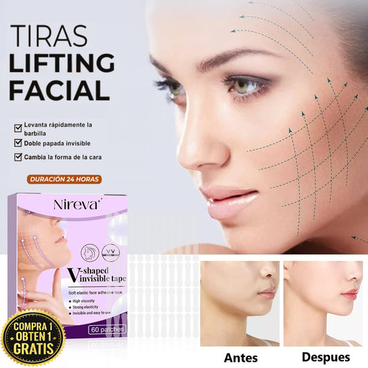 Reafirma tu ROSTRO en SEGUNDOS - Nireva tiras lifting invisibles